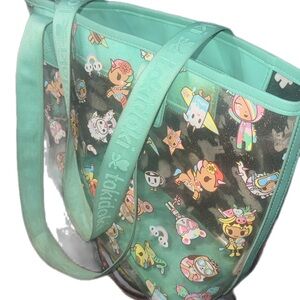 Tokidoki Mint and Black Character Tote